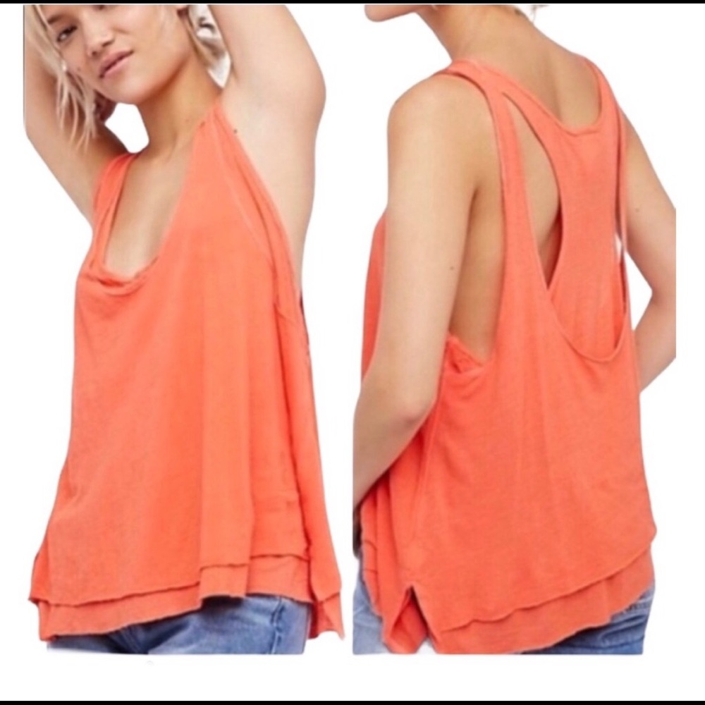 We the free coral tank top